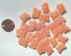 25 12mm Light Orange Marble Butterflies